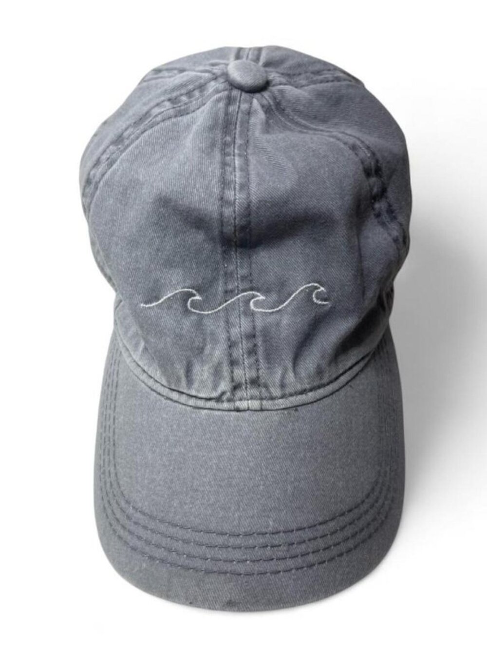 Altar'd State Wave Logo Hat Gray/Charcoal Adjustable Baseball Cap